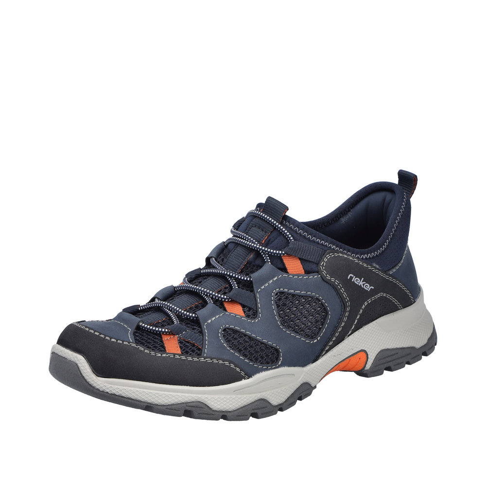 RIEKER Herren Sneaker Slipper blau B8350-14 Freizeitschuh