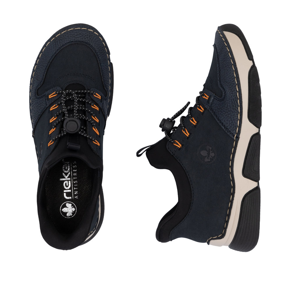 RIEKER Damen Sneaker Slipper blau 45963-14 mit Gummizug