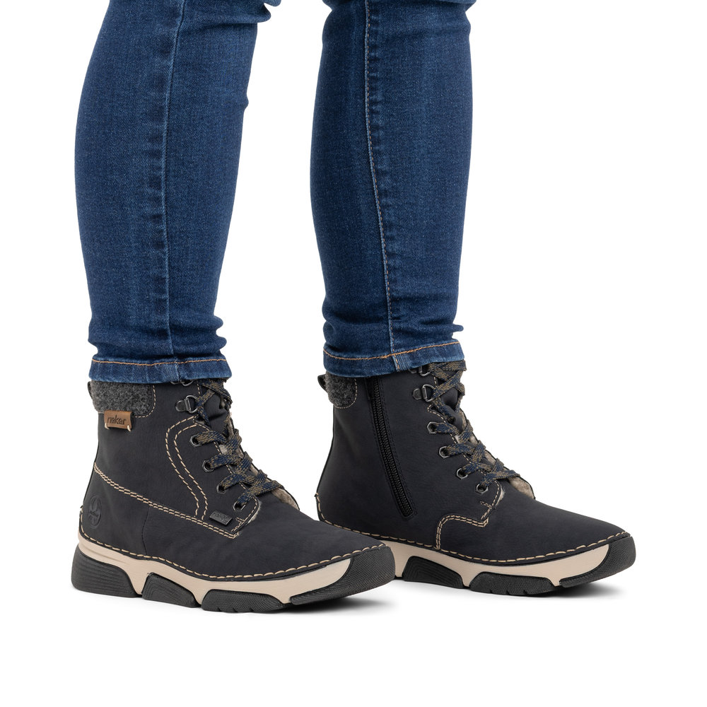 RIEKER Damen Stiefelette blau 45925-14 mit TEX RIEKER Damen Stiefelette blau 45925-14 mit TEX