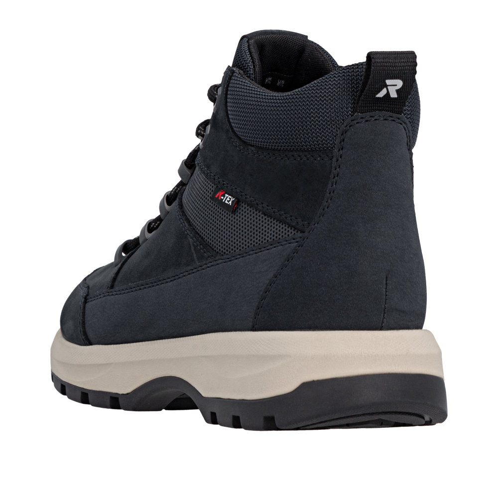 RIEKER Herren Stiefelette blau U1671-14 echt Leder mit TEX