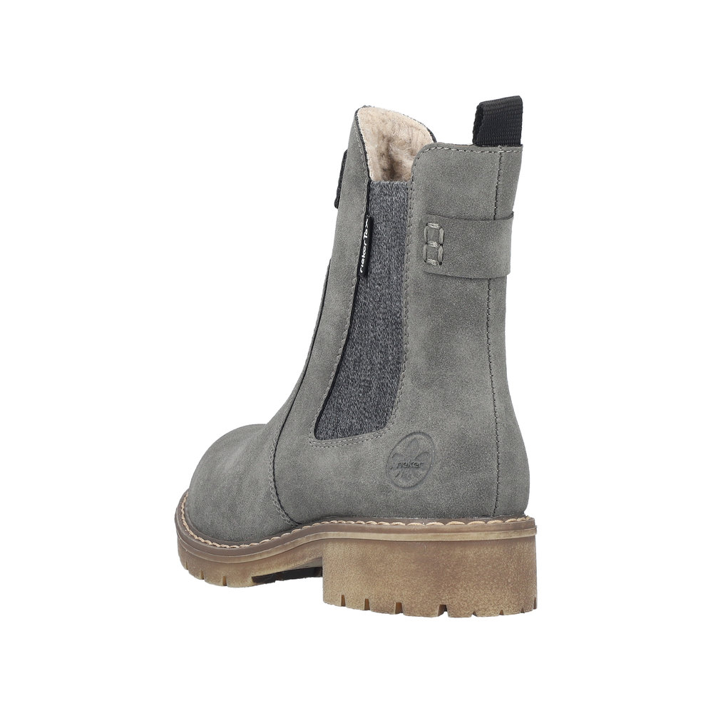 RIEKER Damen Stiefelette Chelsea Boots grau Y9160-45 mit TEX