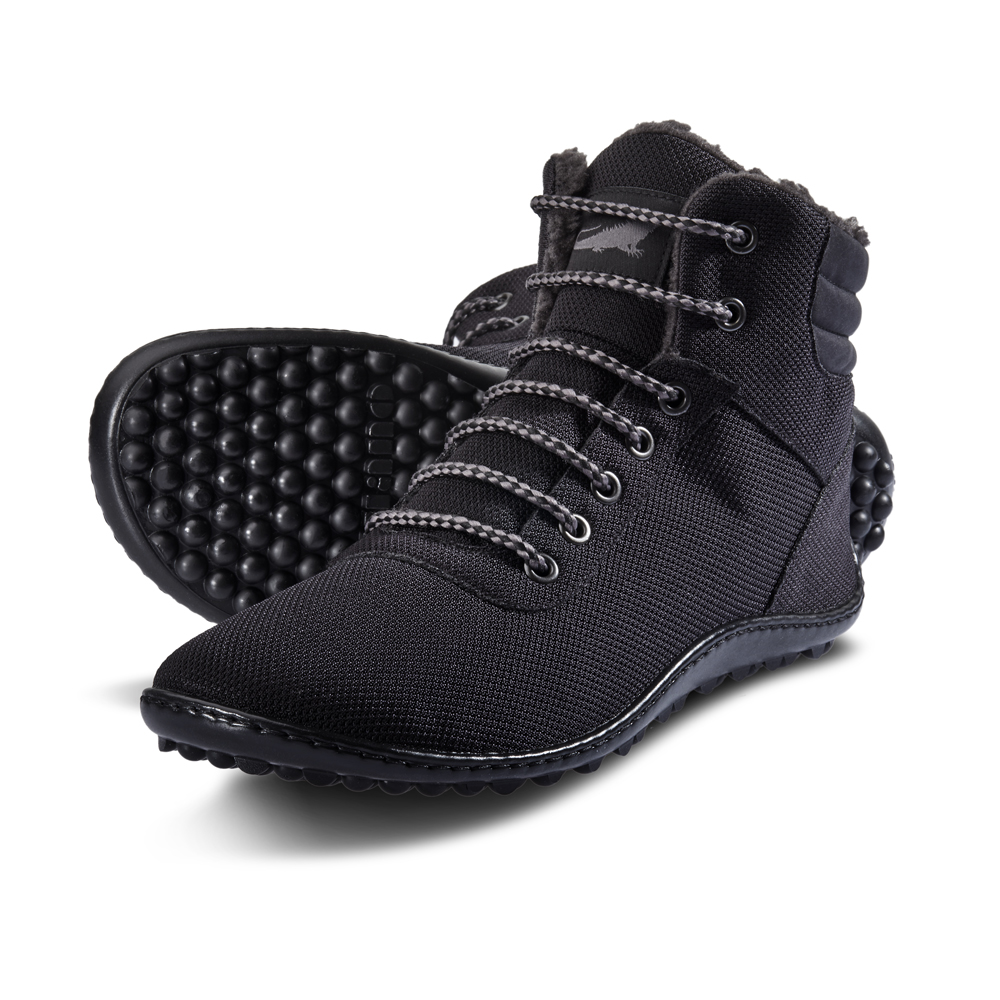 LEGUANO Kosmo schwarz Barfußschuhe warm