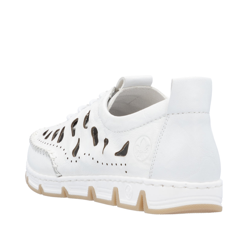 RIEKER Damen Slipper weiß 49956-80 luftig