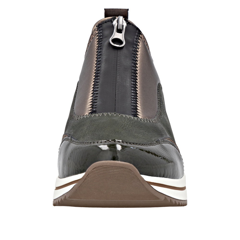 REMONTE Damen Sneaker grün gold D0T08-54 vegan