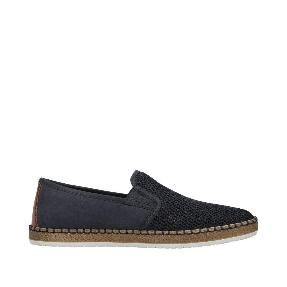 RIEKER Herren Slipper blau B5265-14 luftig