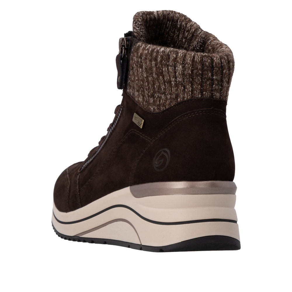 REMONTE Damen Stiefelette braun D0T77-25 mit Keilabsatz 55 mm REMONTE Damen Stiefelette braun D0T77-25 mit Keilabsatz 55 mm