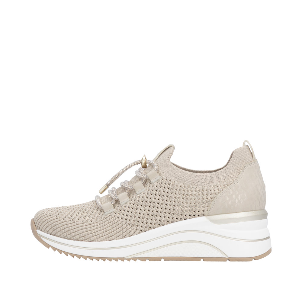 REMONTE Damen Sneaker beige D0T18-60 mit Glitzer REMONTE Damen Sneaker beige D0T18-60 mit Glitzer
