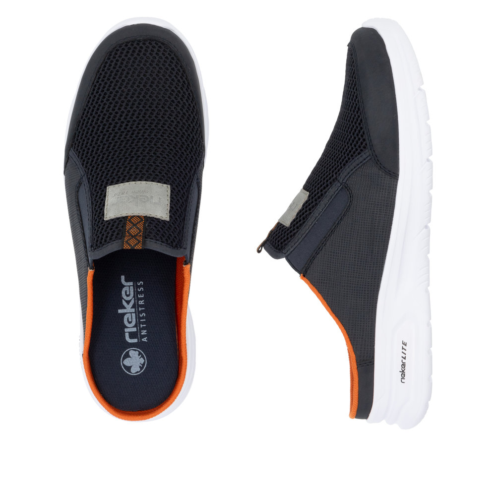 RIEKER Herren Clogs Sabot blau B7390-14