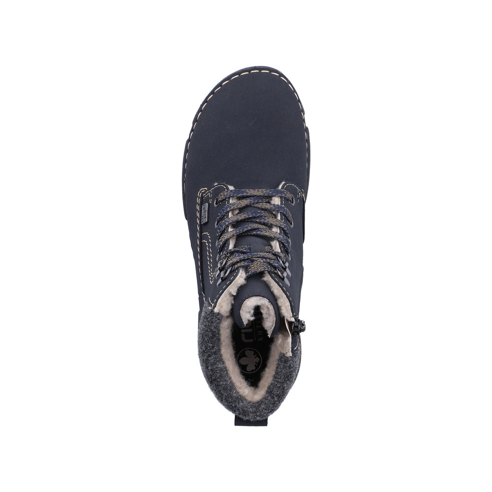 RIEKER Damen Stiefelette blau 45925-14 mit TEX