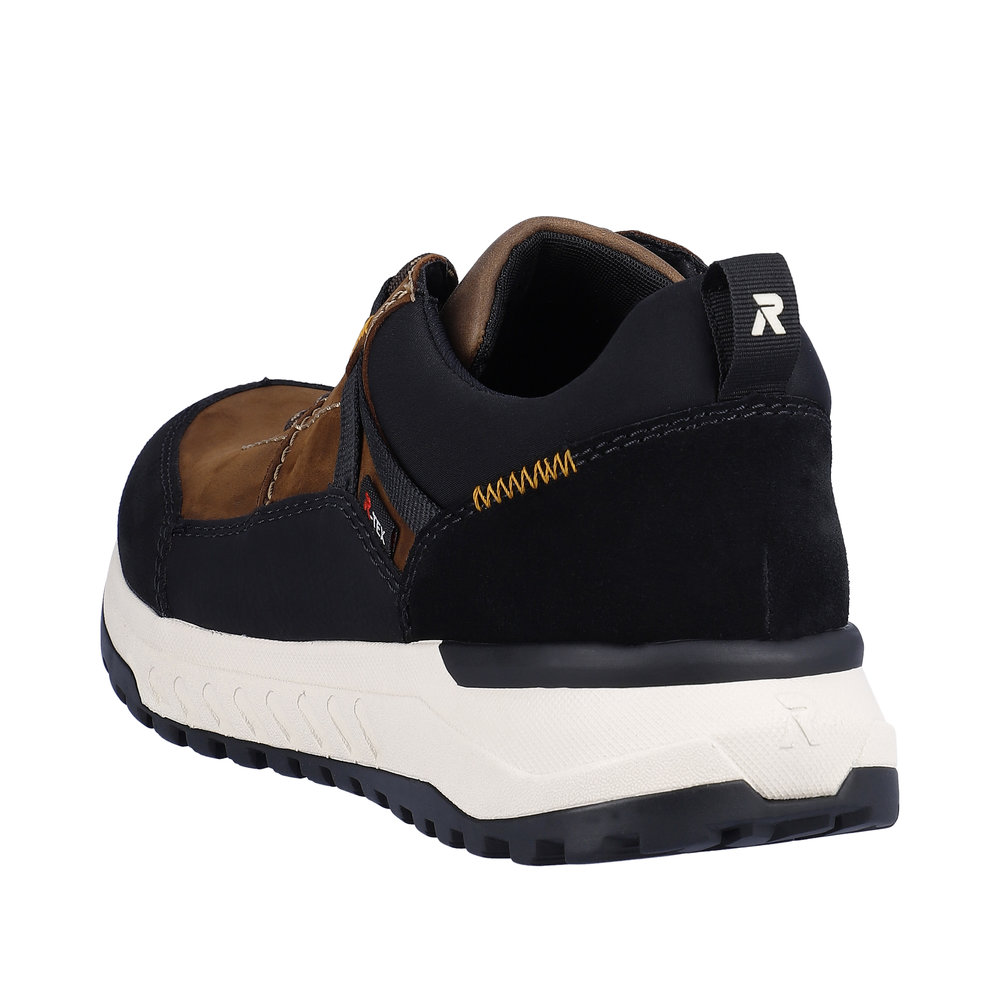 RIEKER Herren Sneaker schwarz braun U0100-22 mit TEX