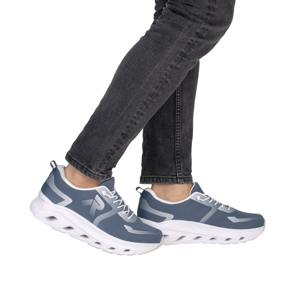 RIEKER Herren Sport Sneaker blau U3504-12 Weite H