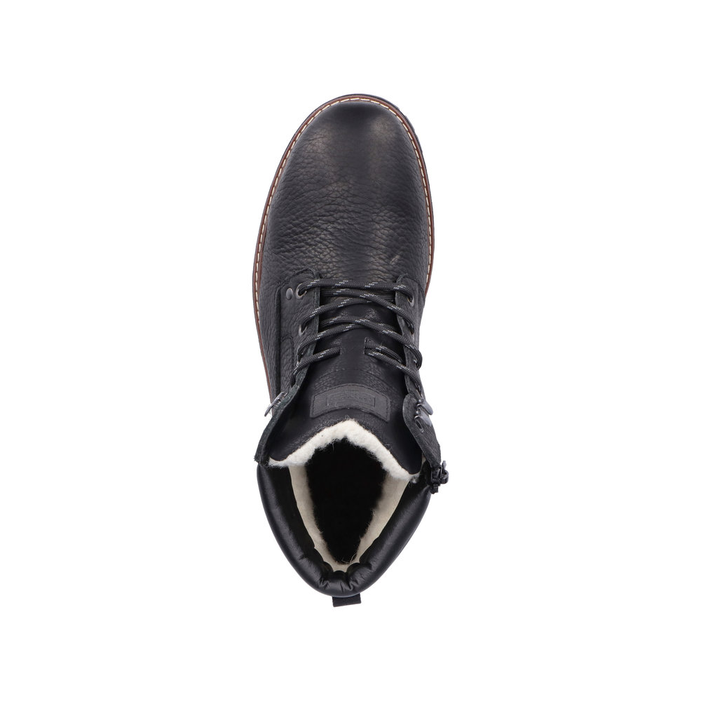 RIEKER Herren Stiefelette schwarz F3600-00 mit Schurwolle