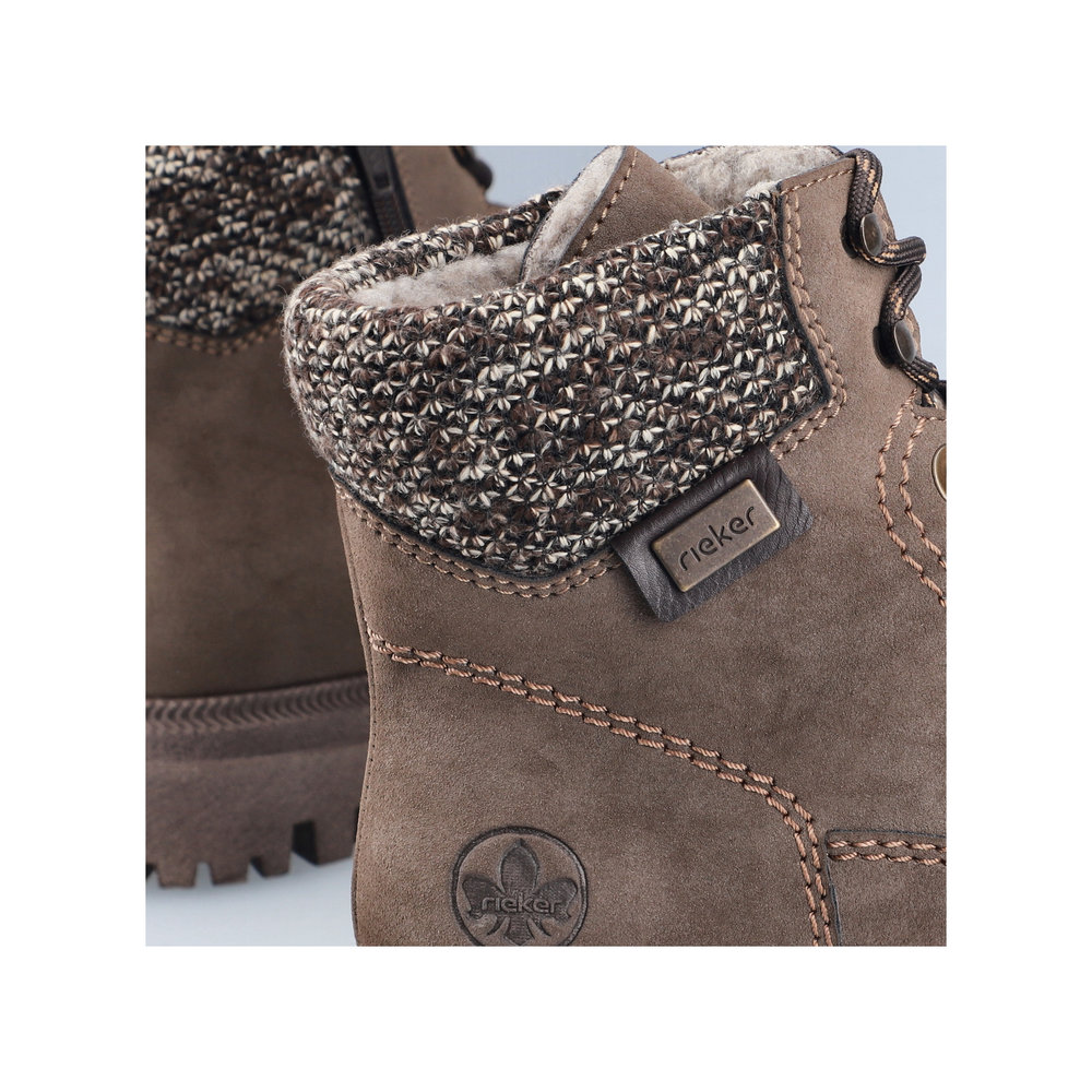 RIEKER Damen Stiefelette Boots braun Y7621-25 Biker-Style