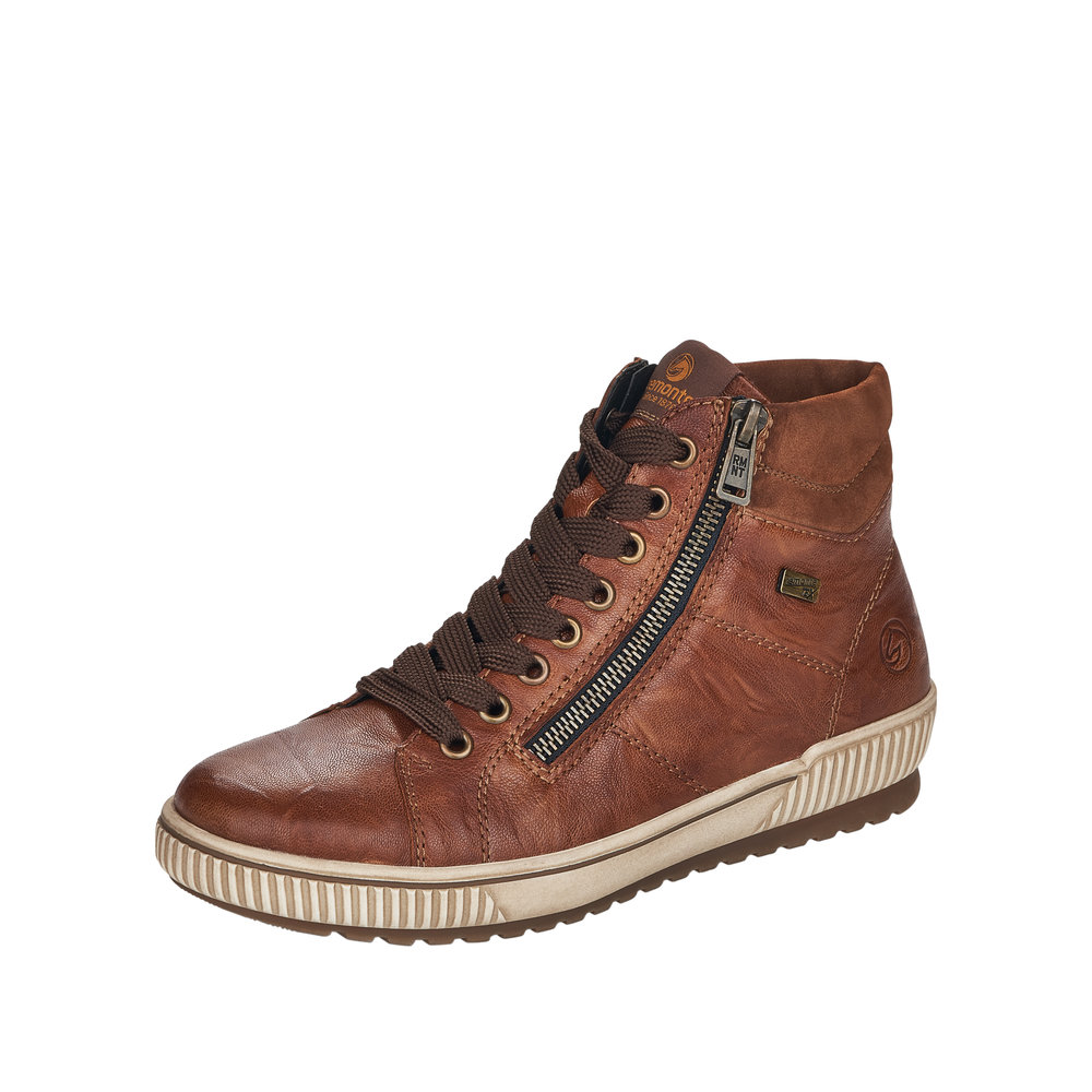 REMONTE Damen Stiefelette cognac braun D0772-22 mit TEX
