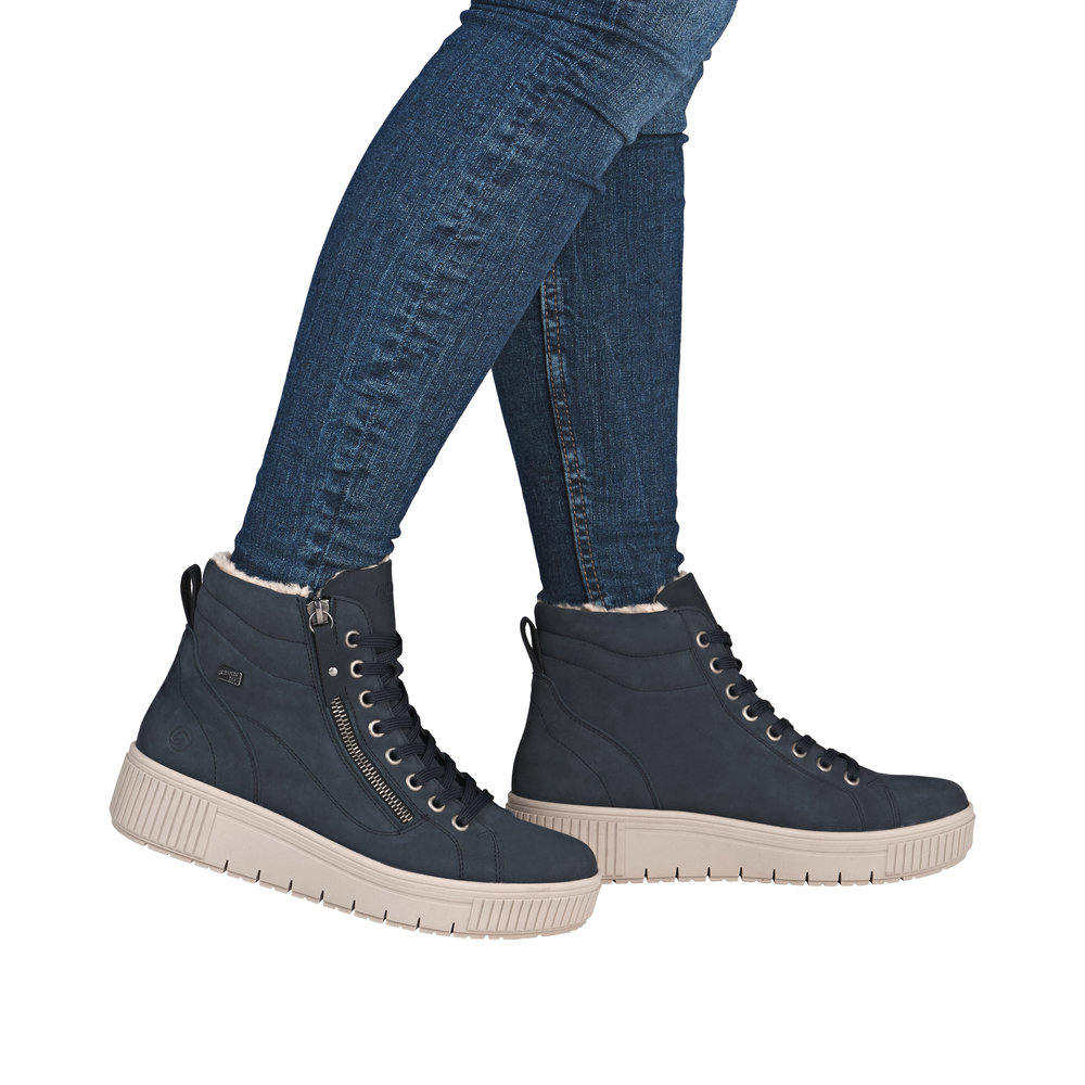 REMONTE Damen Stiefelette blau D3B71-14 mit TEX
