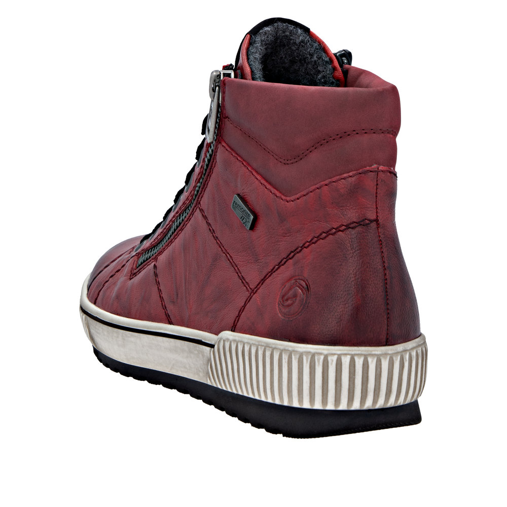 REMONTE Damen Stiefelette Rot D0772-36 Leder und TEX