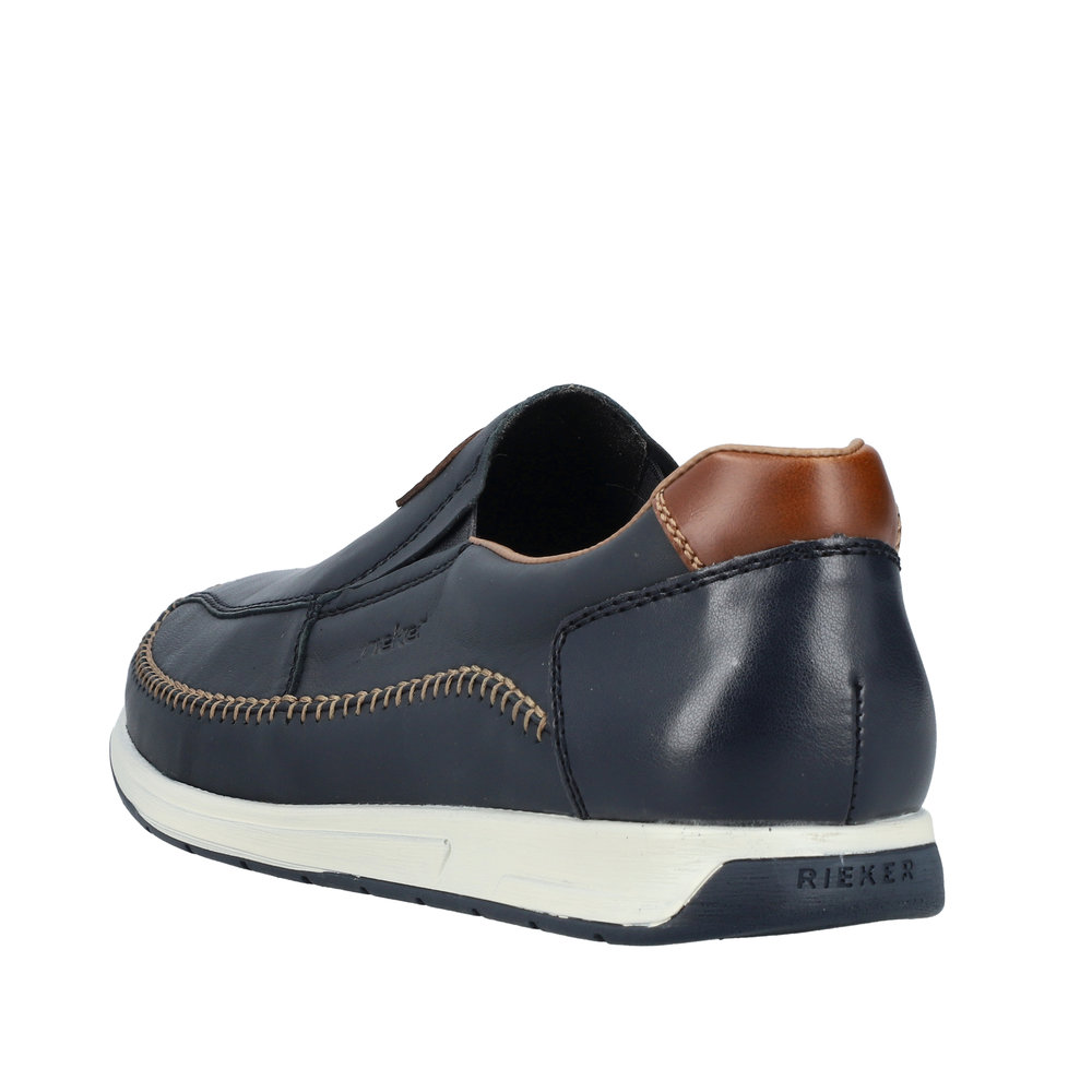 RIEKER Herren Slipper blau 11962-14 echt Leder RIEKER Herren Slipper blau 11962-14 echt Leder