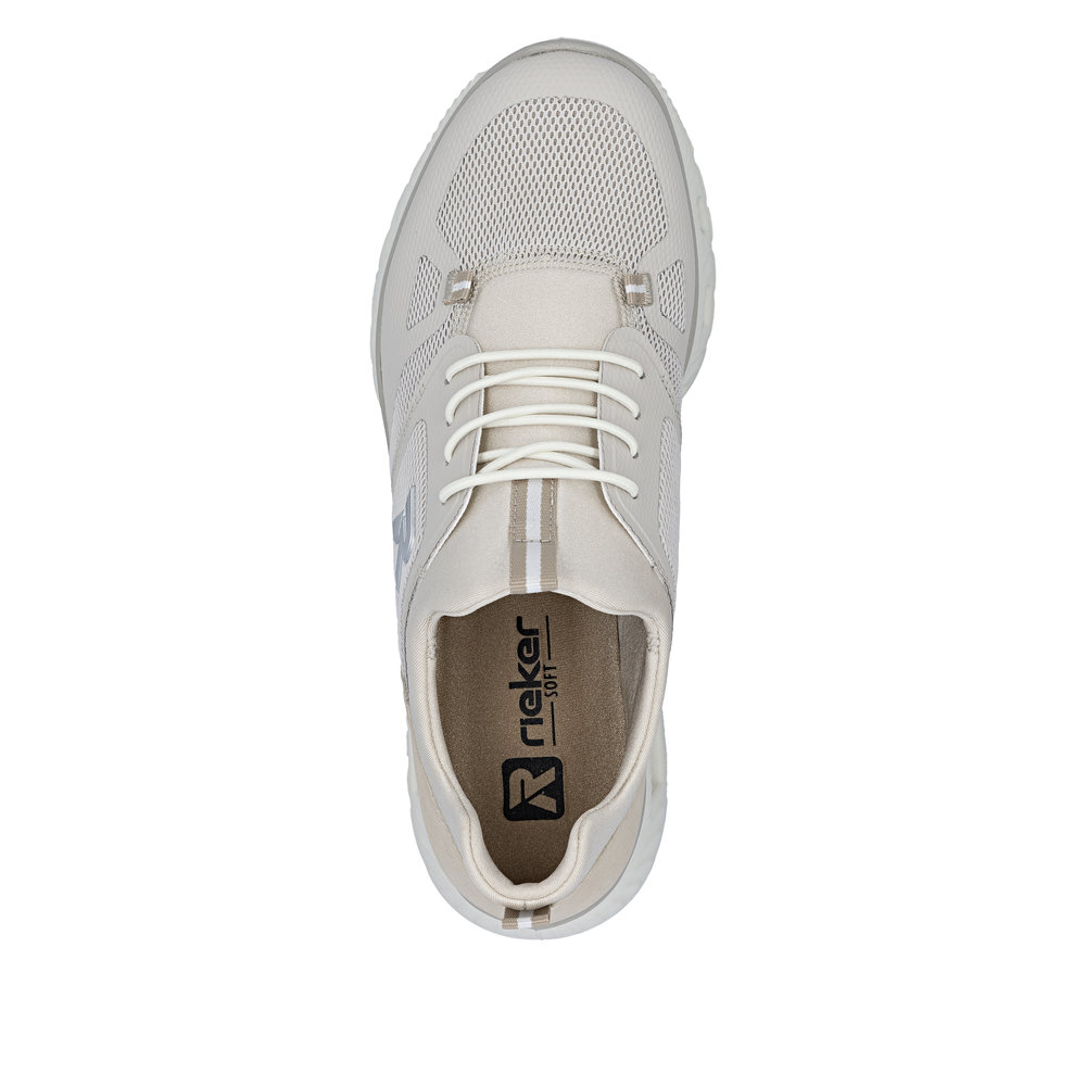 RIEKER Damen Sneaker beige M6078-60 Gummizug sehr leicht
