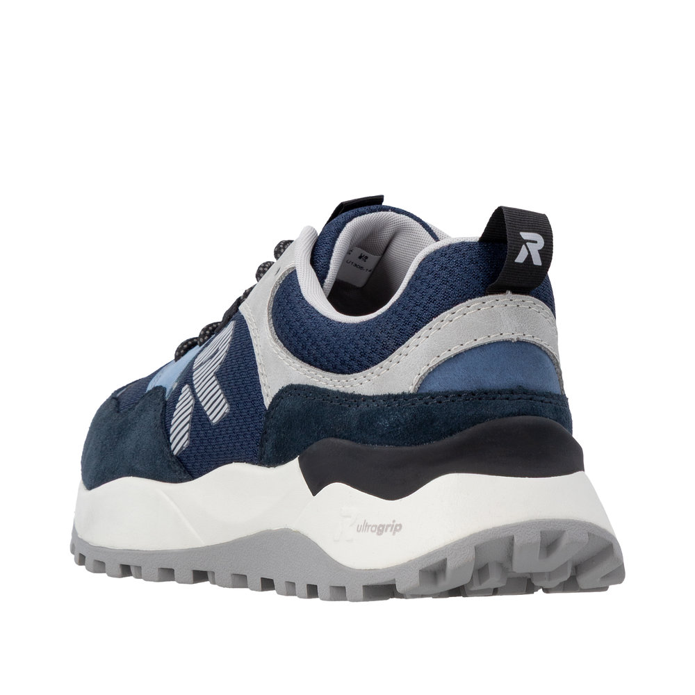 RIEKER Herren Sport Sneaker blau U1305-14 kräftige Sohle