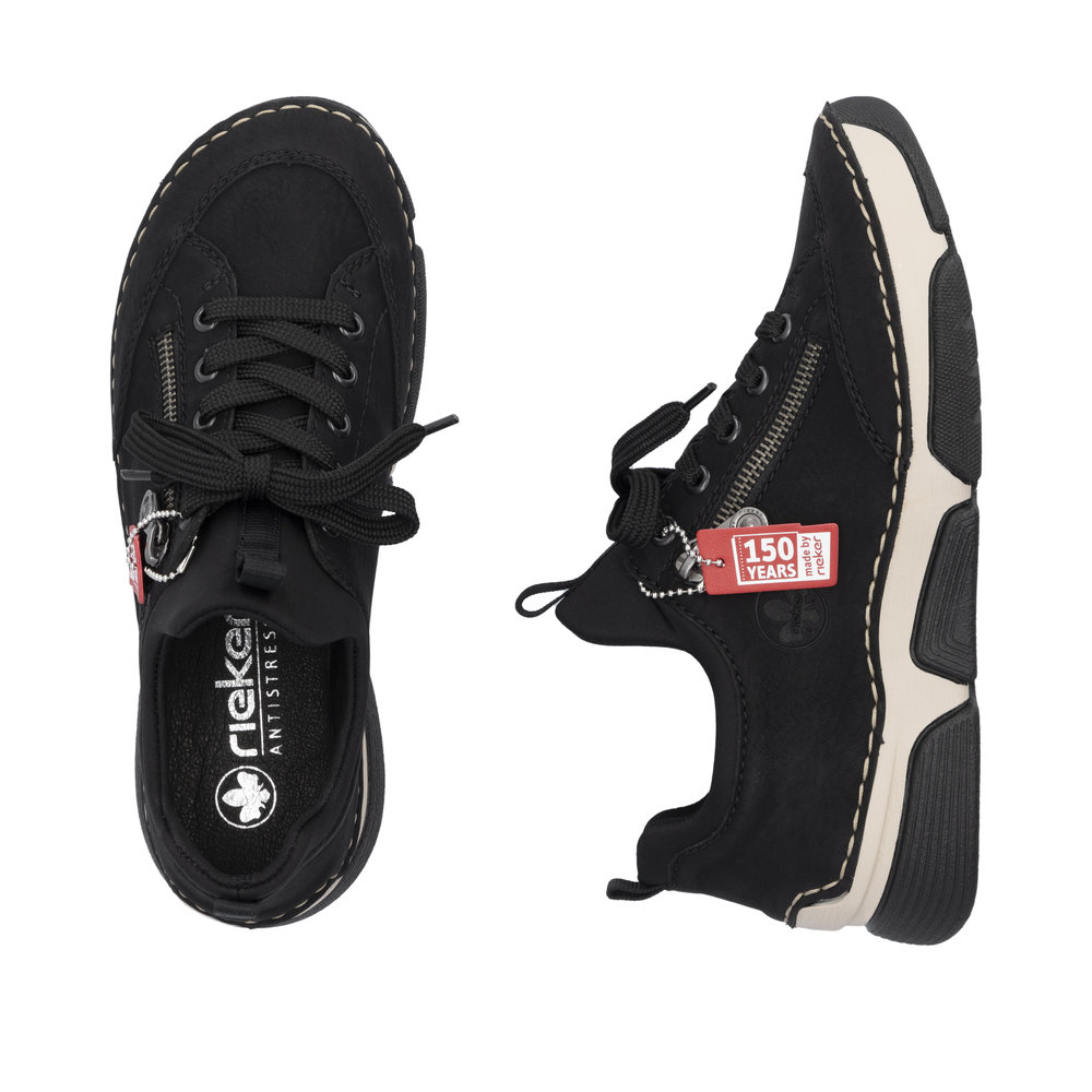 RIEKER Damen Sneaker Slipper 45973-00 schwarz