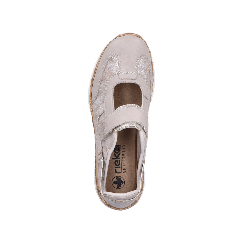 RIEKER Damen Sneaker Ballerina beige N4258-90