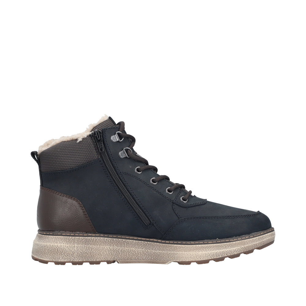 RIEKER Herren Stiefelette blau B5546-14 Leder und TEX RIEKER Herren Stiefelette blau B5546-14 Leder und TEX
