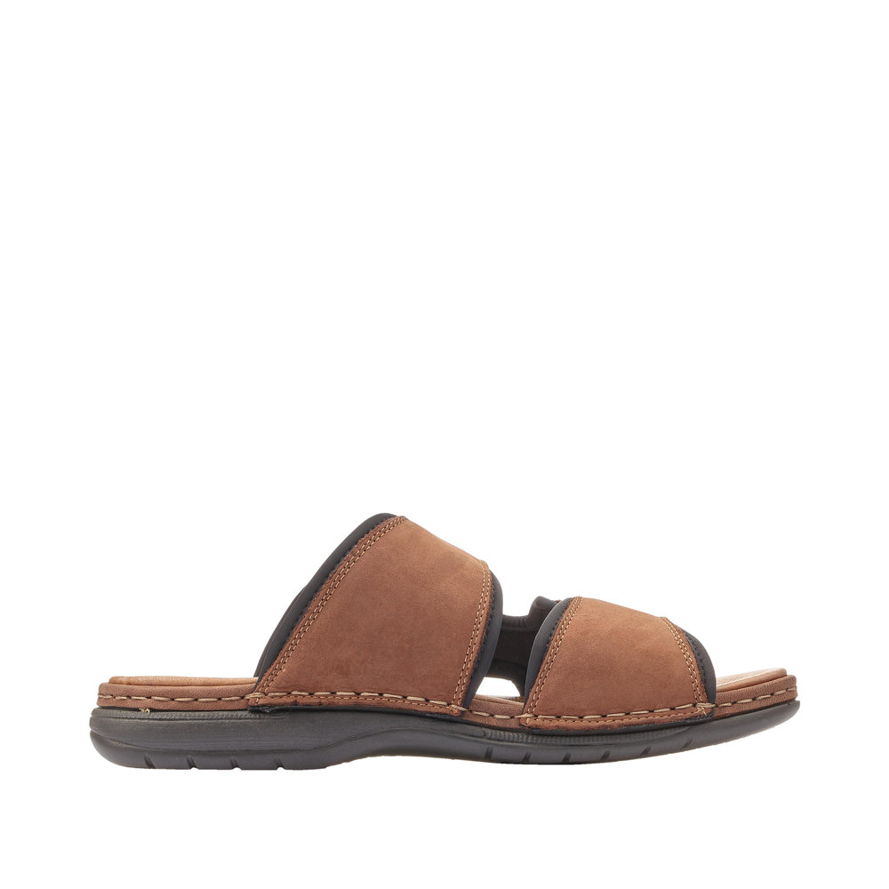 RIEKER Herren Pantolette braun 25559-25 echt Leder