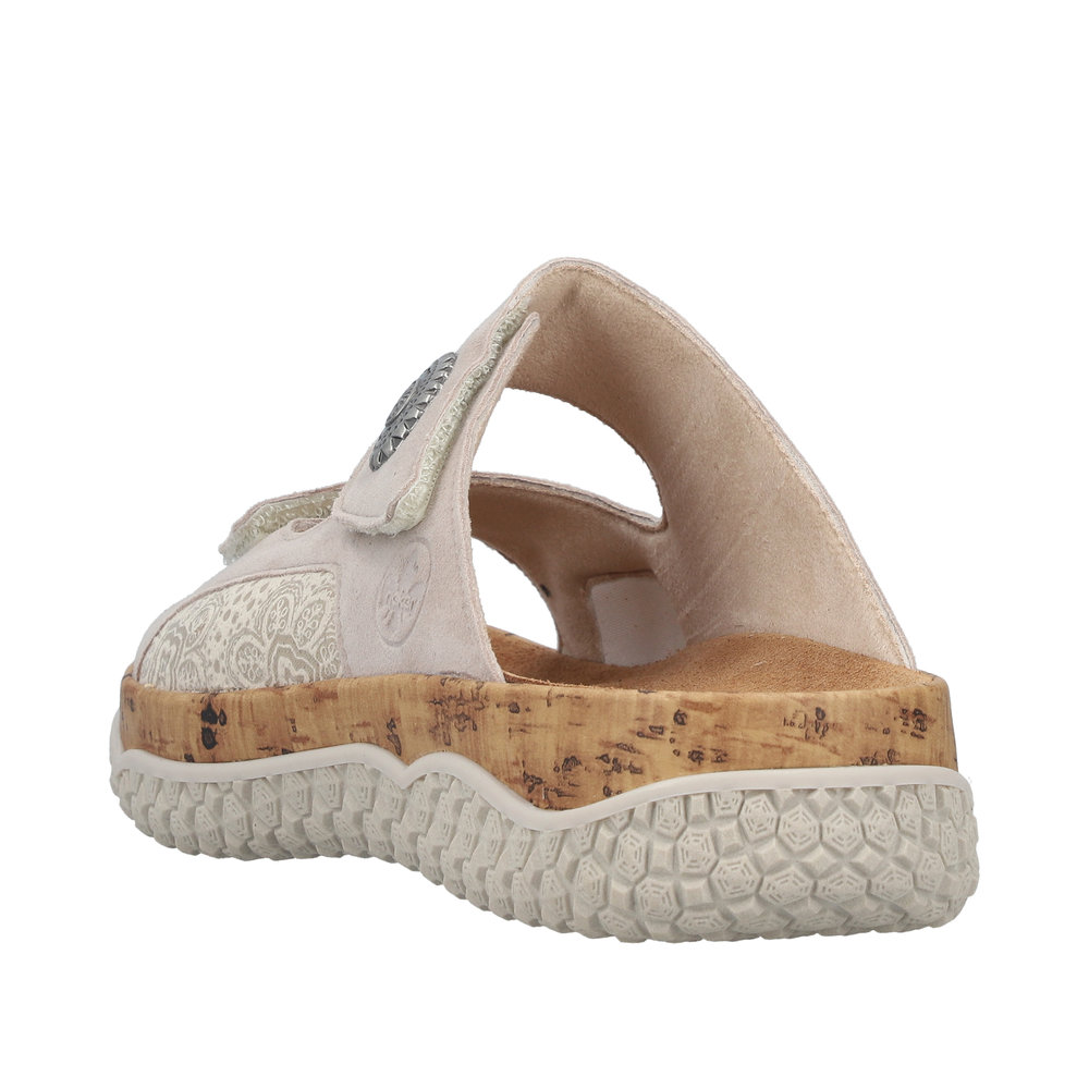 RIEKER Damen Pantolette beige V0302-60 extra weit