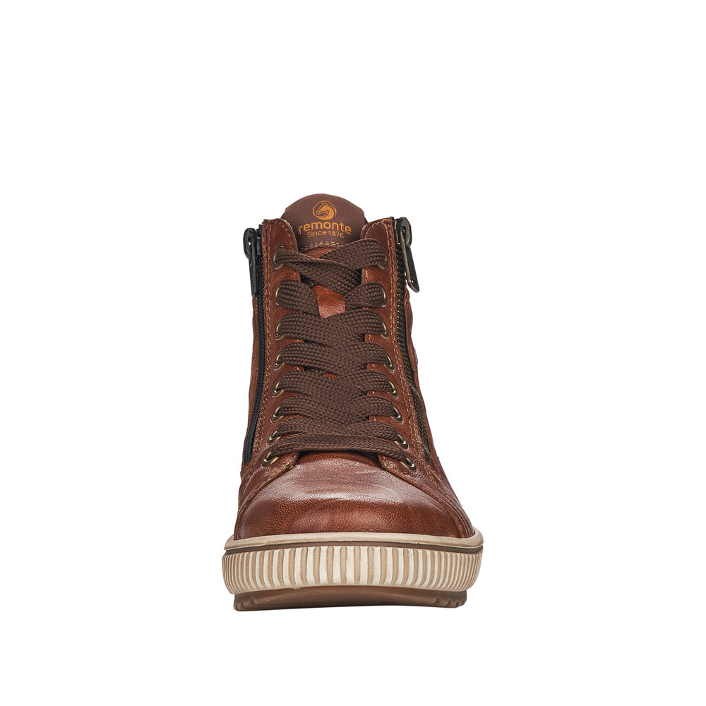 REMONTE Damen Stiefelette cognac braun D0772-22 mit TEX