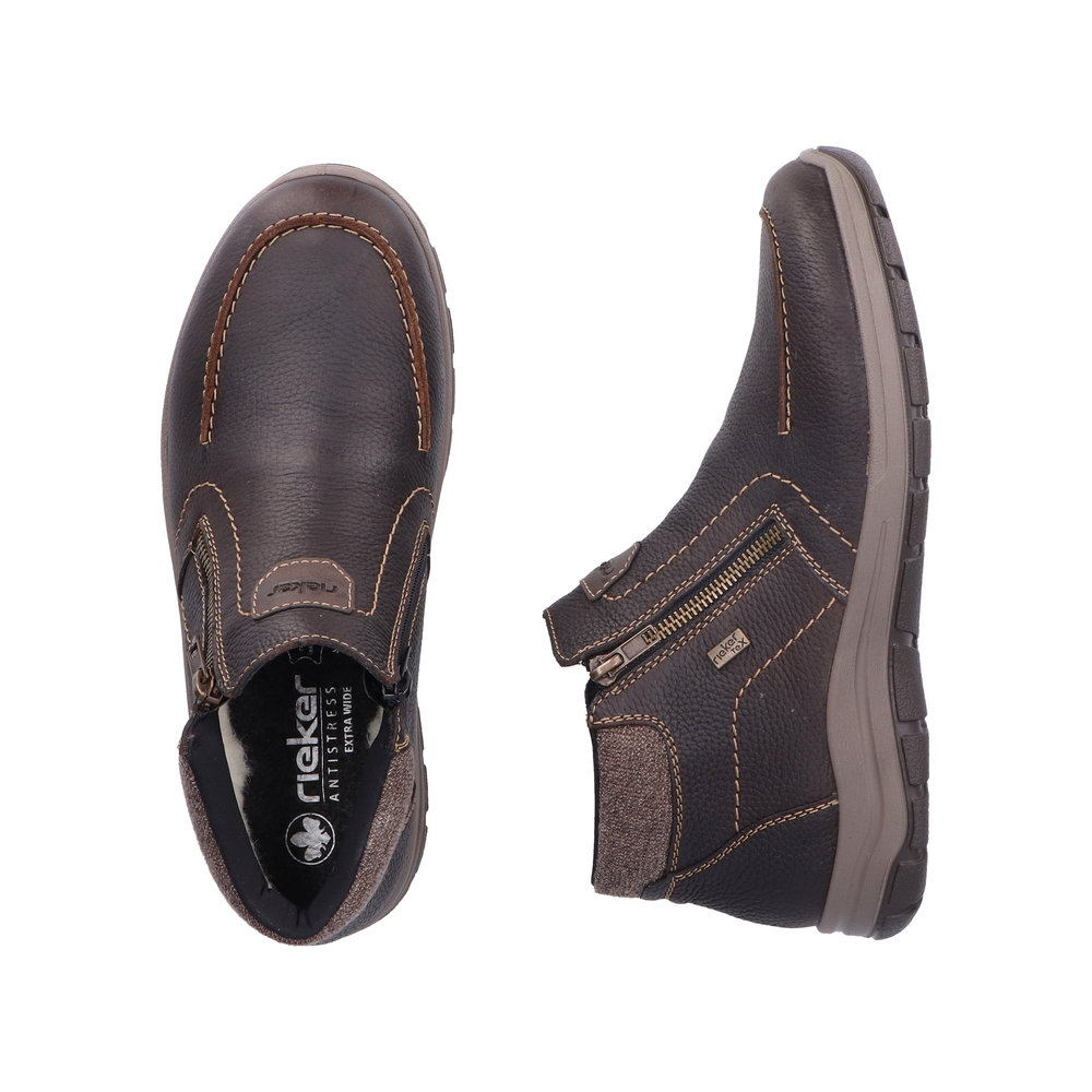 RIEKER Herren Stiefelette schwarz 03660-00 und Braun 03660-25