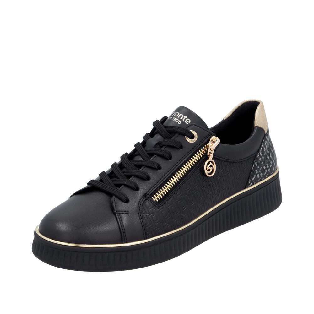 REMONTE Damen Sneaker schwarz gold D2E00-03