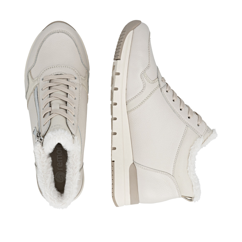 REMONTE Damen Boots Stiefelette Wollweiß R6773-80 mit TEX