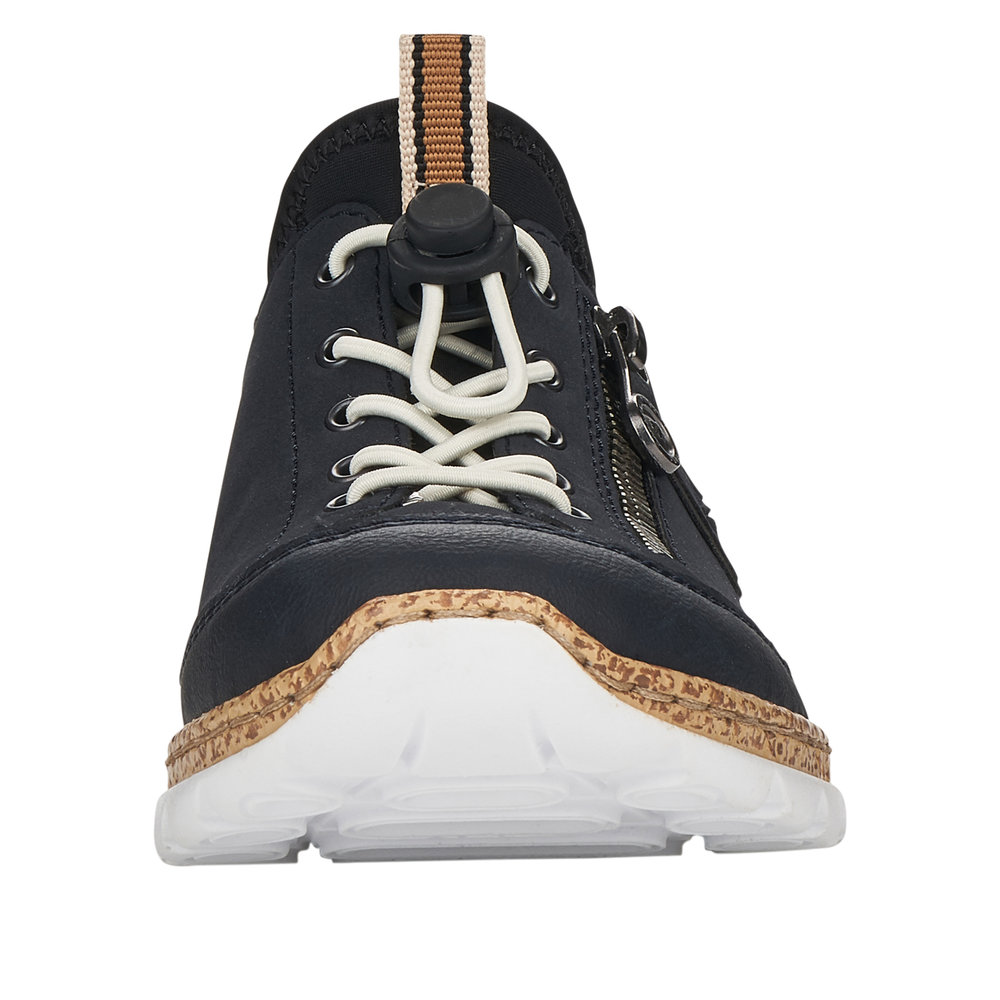 RIEKER Damen Sneaker Slipper blau N6263-14 Memosoft