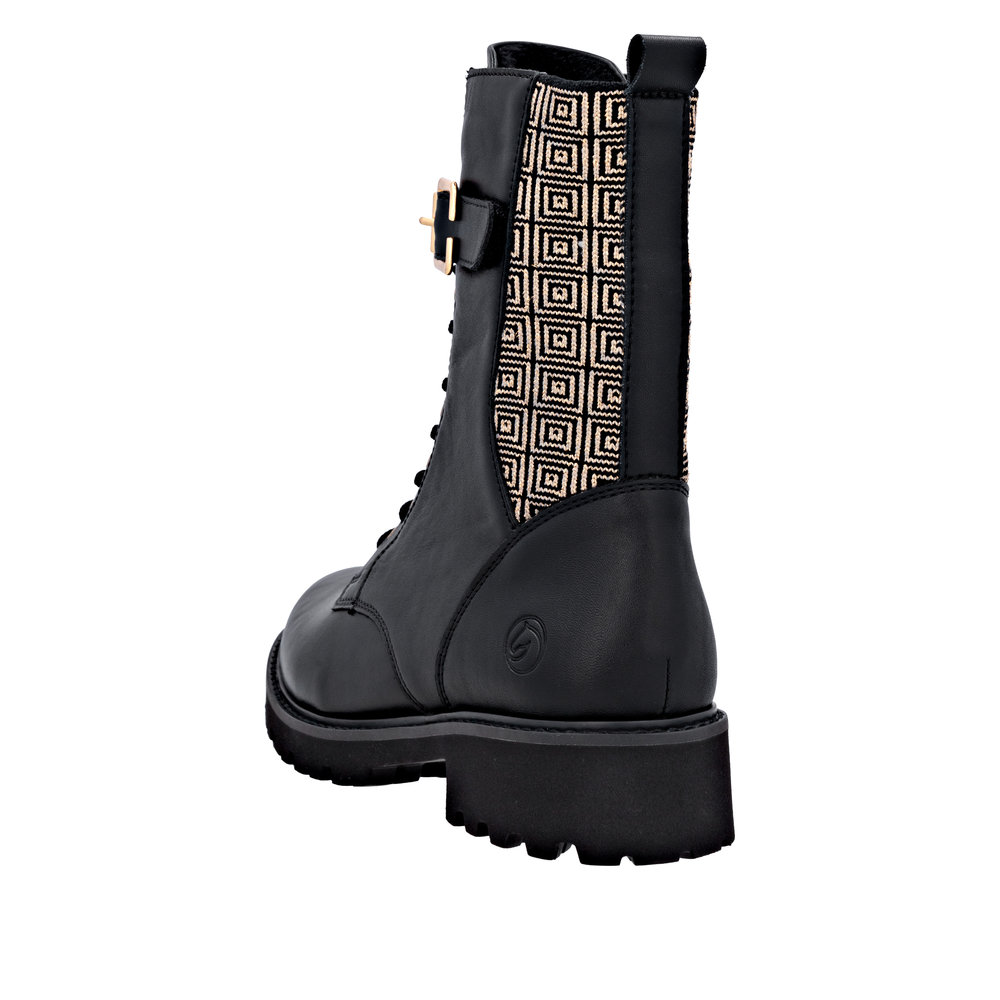 REMONTE Damen Boots Stiefelette schwarz D8658-03 mit Stretch