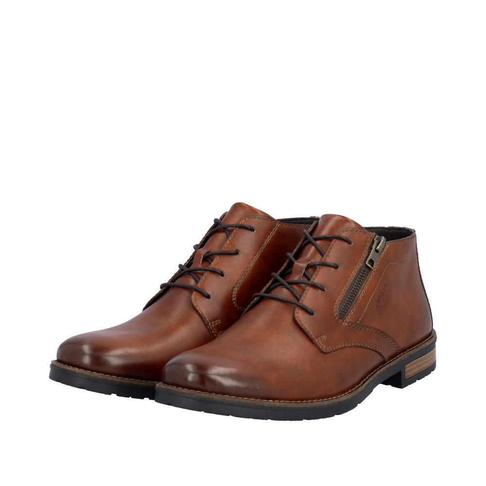 RIEKER Herren Halbschuh Stiefelette cognac 14609-24 echt Leder