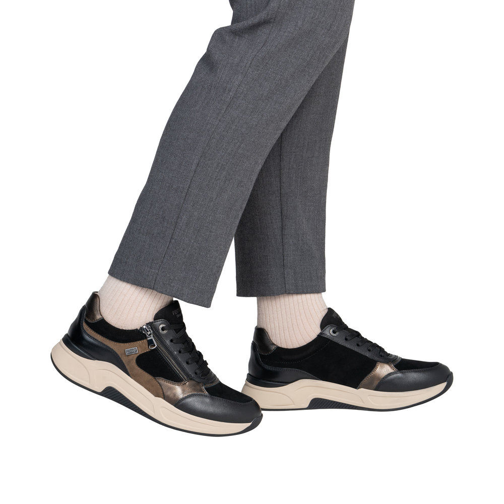 REMONTE Damen Sneaker schwarz braun D3V00-03 mit TEX