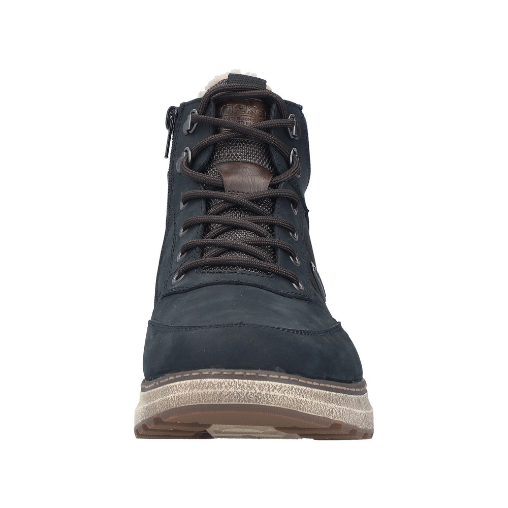 RIEKER Herren Stiefelette blau B5546-14 Leder und TEX