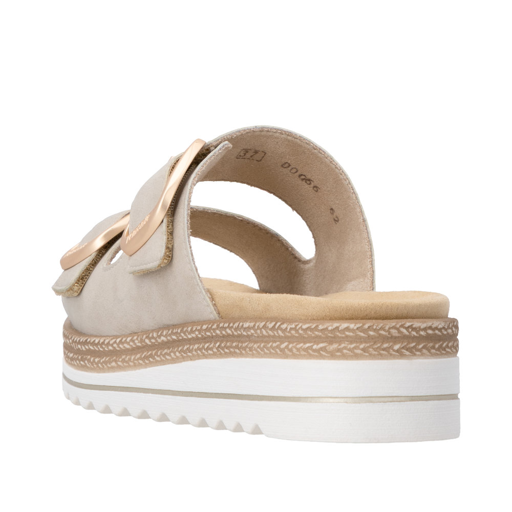 REMONTE Damen Pantolette beige D0Q66-62 lose Einlage