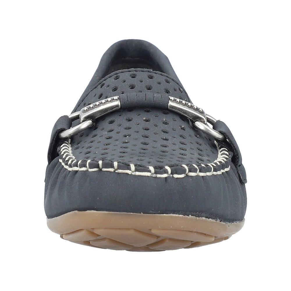 RIEKER Damen Loafer Mokassin dunkelblau 40065-15