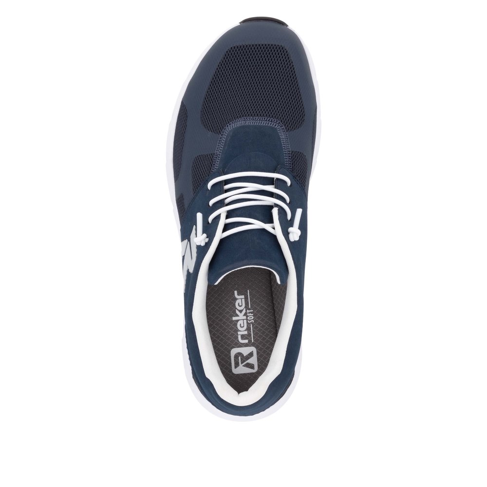 RIEKER Herren Sneaker Slipper blau 09100-14 extra weit!