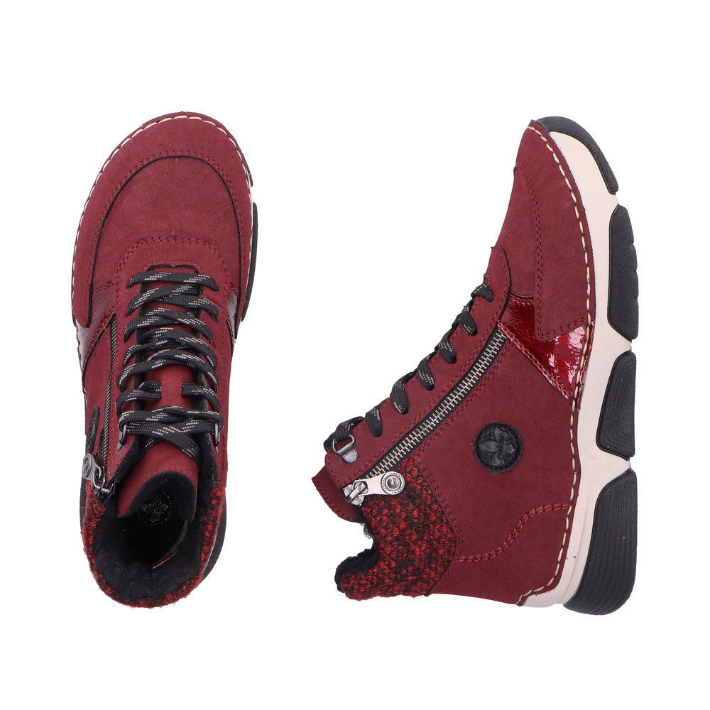 RIEKER Damen Stiefelette rot 45960-35 sportlich