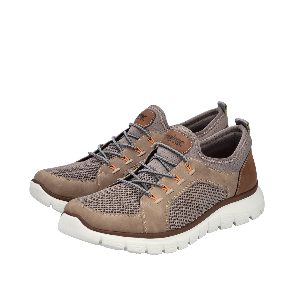 RIEKER Herren Sneaker Slipper braun B6660-64 luftdurchlässig