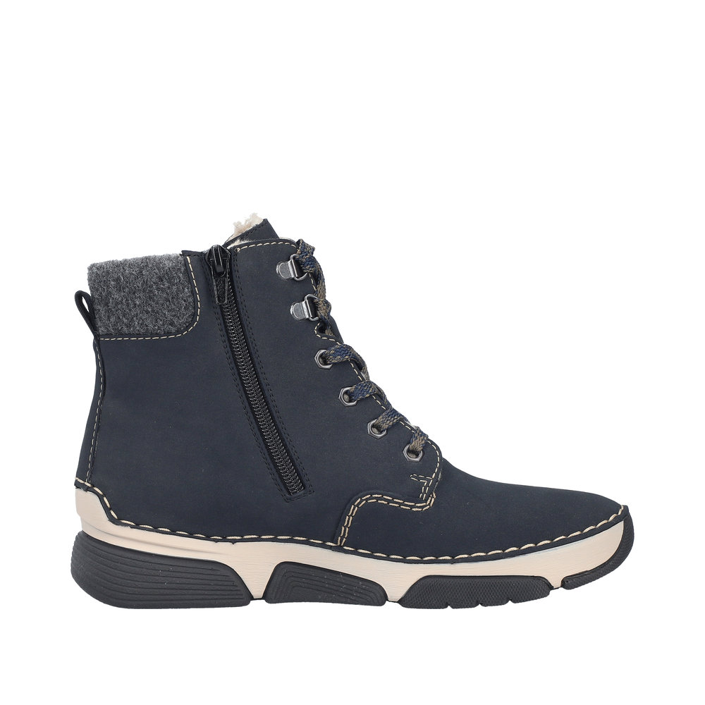 RIEKER Damen Stiefelette blau 45925-14 mit TEX