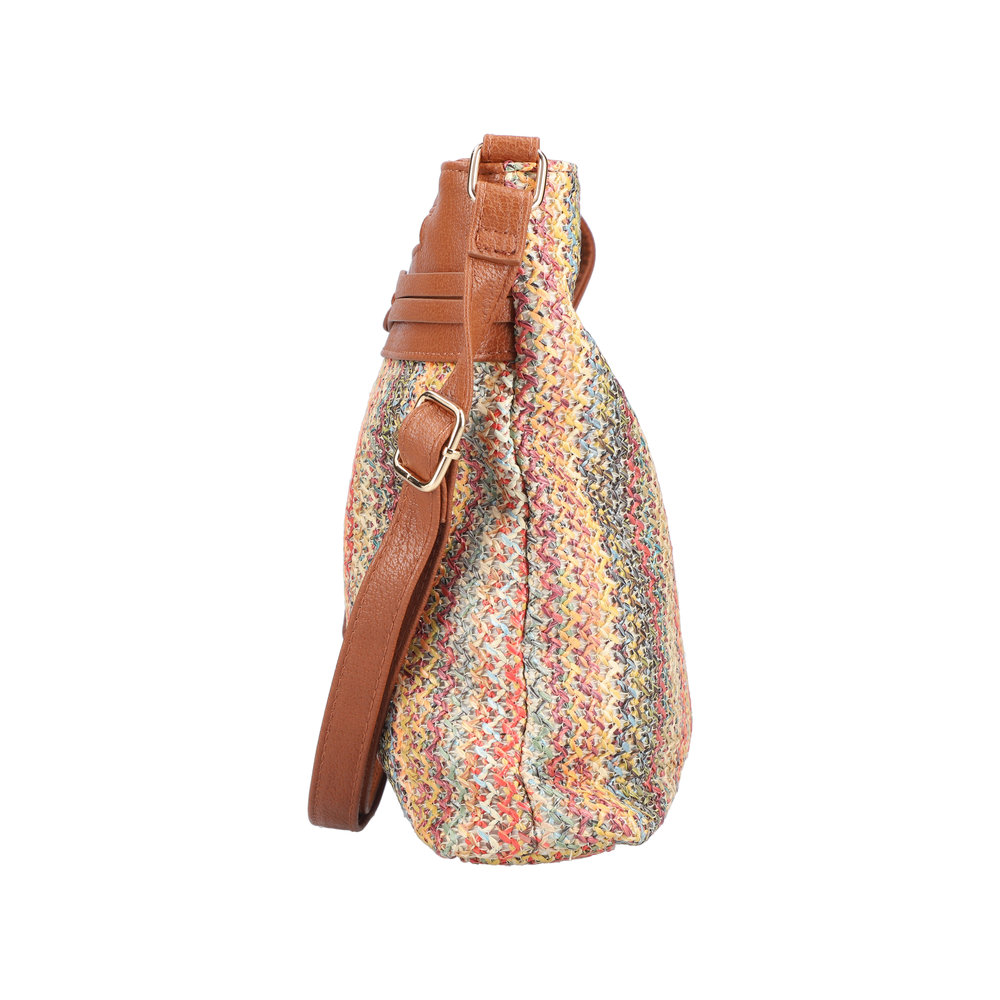 RIEKER Damen Tasche Schultertasche beige bunt H1519-90