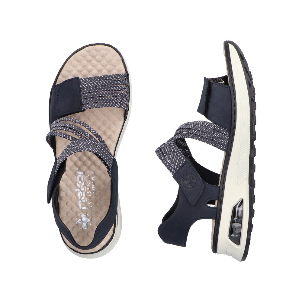 RIEKER Damen Sandale blau 65671-14 Weite H