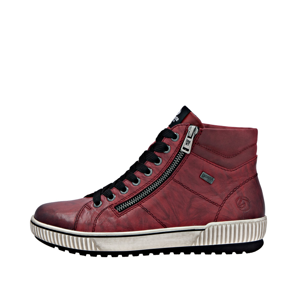 REMONTE Damen Stiefelette Rot D0772-36 Leder und TEX