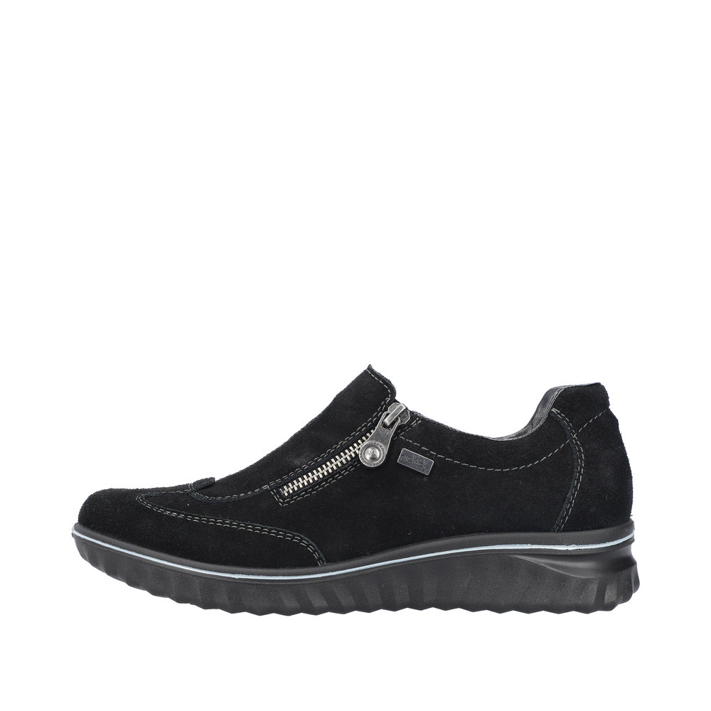 RIEKER Damen Halbschuh Slipper schwarz 59071-00 Reißverschluss RIEKER Damen Halbschuh Slipper schwarz 59071-00 Reißverschluss