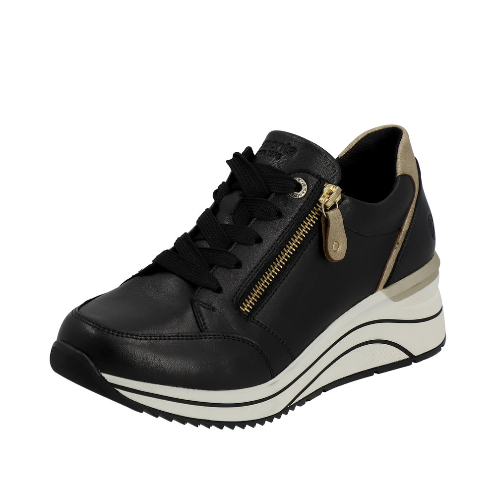 REMONTE Damen Sneaker schwarz D0T03-01 echt Leder REMONTE Damen Sneaker schwarz D0T03-01 echt Leder