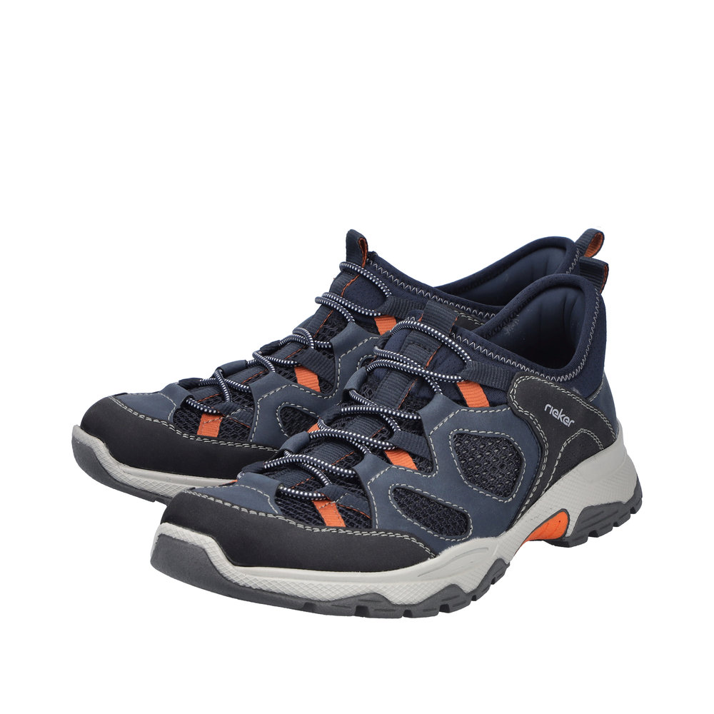 RIEKER Herren Sneaker Slipper blau B8350-14 Freizeitschuh