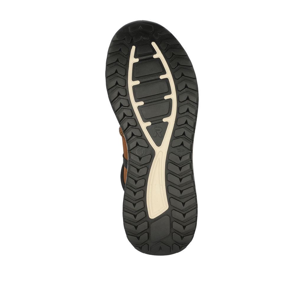 RIEKER Herren Sneaker schwarz braun U0100-22 mit TEX